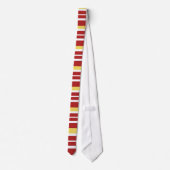 Rouge, Or, Blanc Retro Checkerboard Cravate (Dos)