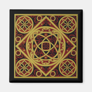Rouge & Or Celtic Design Magnet