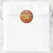 rouge or chinois double bonheur mariage stickers (Sac)
