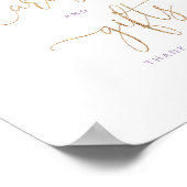 Rouge or floral Cartes et cadeaux Poster (Coin)