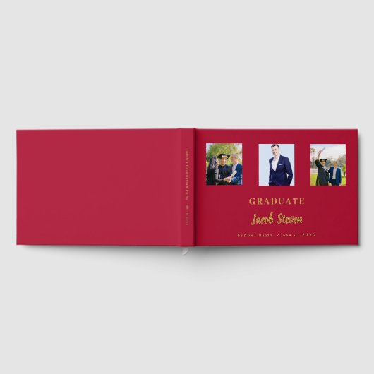 Rouge or nom script photo Graduation (Complet)