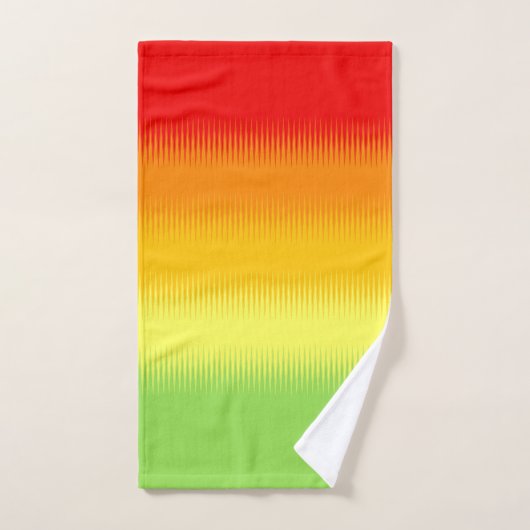 Rouge orange jaune vert (Serviette à main)