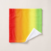 Rouge orange jaune vert (Gant de toilette)