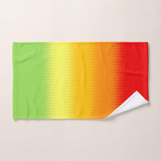 Rouge orange jaune vert (Serviette à main)