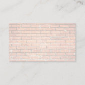 Rouge Orange Petit Mur de brique Carte de visite u (Dos)