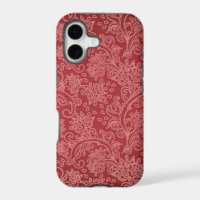 Rouge Paisley Damassé Designer Floral Vintage Clas