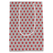 Rouge parties scintillant étoiles moyen sac cadeau (Dos)