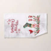 Rouge Père Noël Baby Christmas Clothesline (Serviette à main)