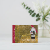 Rouge Père Noël d'or de certificat de cadeau de (Debout devant)