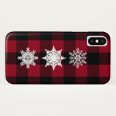 Rouge, Plaid de bisons noirs, Coque cellulaire de  (Dos (Horizontal))