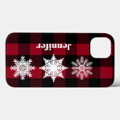 Rouge, Plaid de bisons noirs, Coque cellulaire de  (Verso (horizontal))