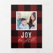 Rouge Plaid + Gras Typographie Carte photo de vaca (Page de couverture)