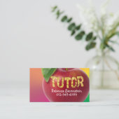 Rouge Pomme Tutor Pnk Orange Carte de visite (Debout devant)