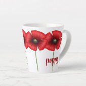 Rouge Populaire Août Fleur de naissance Petite Mug (Angle droit)