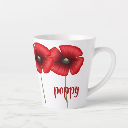 Rouge Populaire Août Fleur de naissance Petite Mug (Droite)