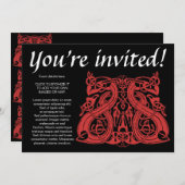 Rouge pré-viking, invitation (Devant / Derrière)