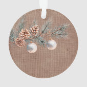 Rouge profond Faux Lin (look lin) Cônes de pin (dos)