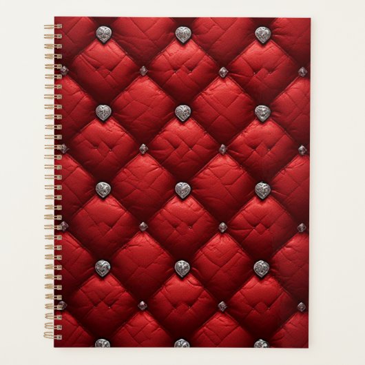 Rouge Profond Matelassé Détails Dimensionnels Rich (Devant)