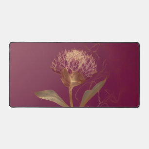Rouge Profond Or Botanique Fleurs Ligne de Travail