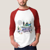Rouge raglan de base RushCamp de T-shirt de la (Devant)