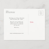 Rouge ravi enregistrer la carte postale de jour fé (Dos)