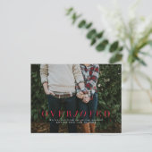 Rouge ravi enregistrer la carte postale de jour fé (Debout devant)