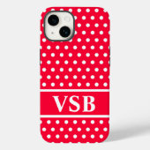 Rouge Red Polka Dots Case-Mate iPhone Case (Achterkant)