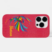 Rouge Reptile Skin iPhone / coque ipad (Verso (horizontal))