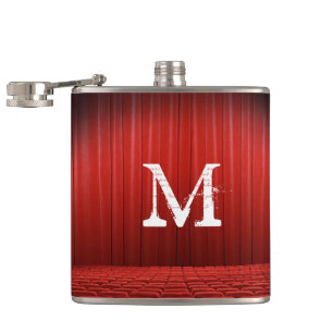 Rouge Rideau Théâtre Monogramme Whiskey Flacon