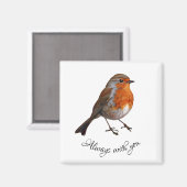 Rouge Robin aimant (Recto/Verso)