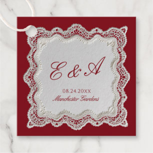 Rouge Rood Oud Geld Kant Trouw Bedankjes Labels