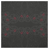 Rouge Rose Damask Scroll tissu gothique (Échantillon)