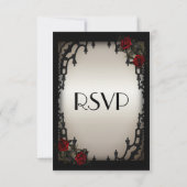Rouge Rose gothique RSVP Antique Gold Menu Choix (Dos)