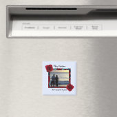 Rouge Rose Magnet photo de Noël (In Situ (Lave-vaisselle))