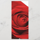 Rouge Rose moderne Glam Élégant menu de mariage (Dos)