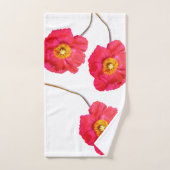 Rouge rose moderne Poppies Fleur de Pavot (Serviette à main)
