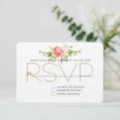 Rouge rose pâle RSVP floral (Debout devant)