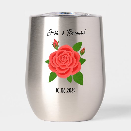 Rouge Rose Tumbler sans pierre (Avant)