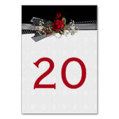 Rouge Roses Bébé Respiration Black Ribbons Cartes (Dos)