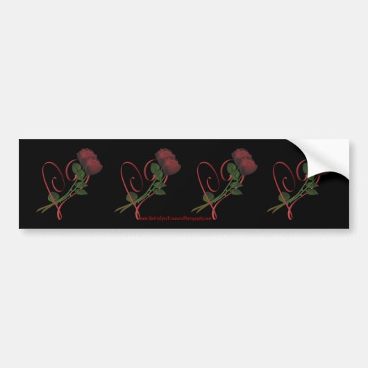 Rouge Roses Coeurs Fleur Sticker Sticker Car Art (Devant)