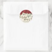 rouge roses floral bridal autocollant de douche fa (Sac)