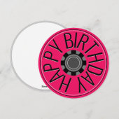 Rouge Roue Steampunk Carte d'anniversaire félicita (Devant / Derrière)