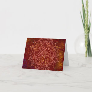Rouge Rouille Mandala Or Glam Moderne Chic Merci