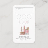 Rouge Roze Minimaal Chic Make-up Artiest Professio Visitekaartje (Achterkant)