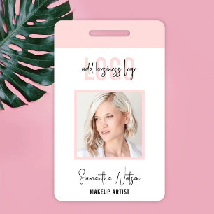 Rouge Roze Modern Logo Wimper Salon of Spa Pasfoto Badge
