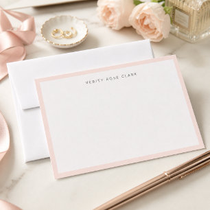 Rouge Roze Notitiekaart Minimalistische Vrouweli Notitiekaartje