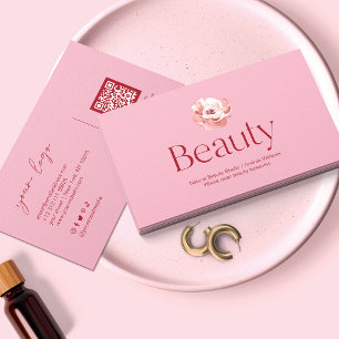 Rouge Roze Salon Schoonheidszakelijke Kaart Visitekaartje