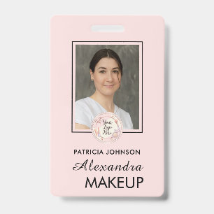 Rouge Roze Schrift Logo Foto Badge
