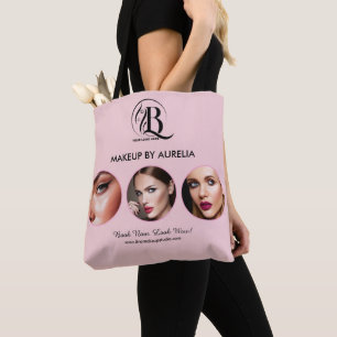 Rouge Roze Script Logo Foto Make-up Draagtas