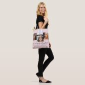 Rouge Roze Script Logo Foto Make-upstudio Draagtas (Op model)